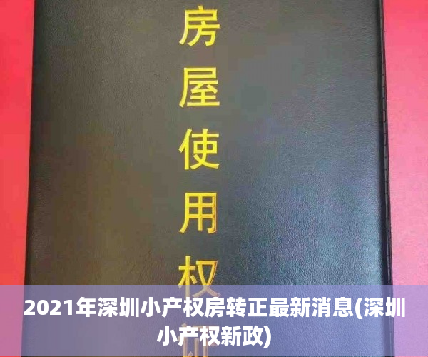 2021年深圳小产权房转正最新消息(深圳小产权新政)