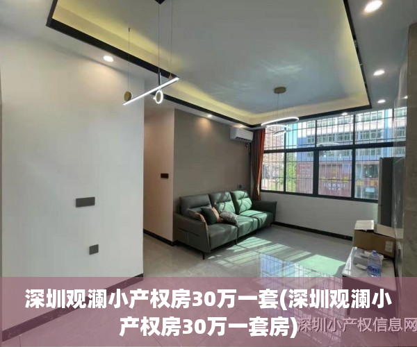 深圳观澜小产权房30万一套(深圳观澜小产权房30万一套房)