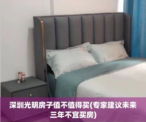 深圳光明房子值不值得买(专家建议未来三年不宜买房) 深圳光明房子值不值得买(专家建议未来三年不宜买房)