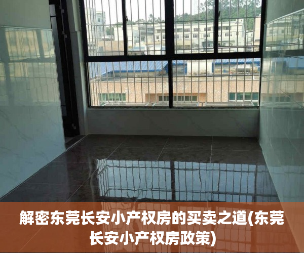 解密东莞长安小产权房的买卖之道(东莞长安小产权房政策)