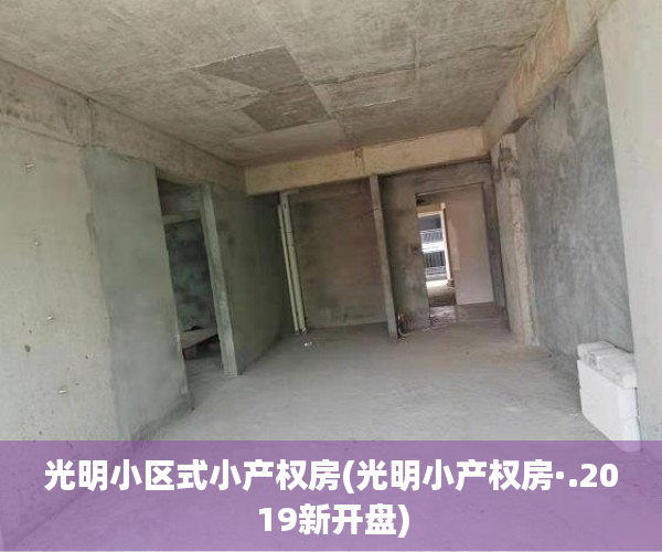 光明小区式小产权房(光明小产权房·.2019新开盘)