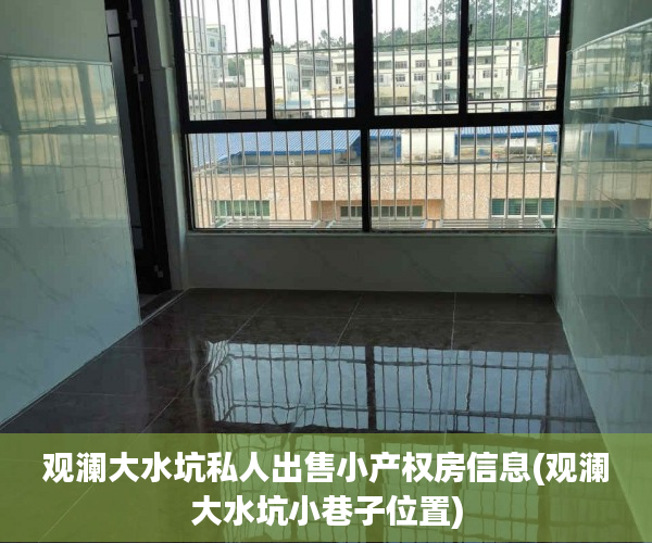 观澜大水坑私人出售小产权房信息(观澜大水坑小巷子位置)