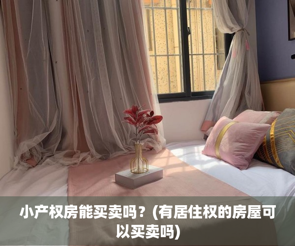 小产权房能买卖吗?(有居住权的房屋可以买卖吗) 小产权房能买卖吗?(有居住权的房屋可以买卖吗)