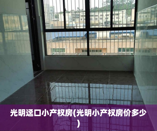 光明迳口小产权房(光明小产权房价多少)