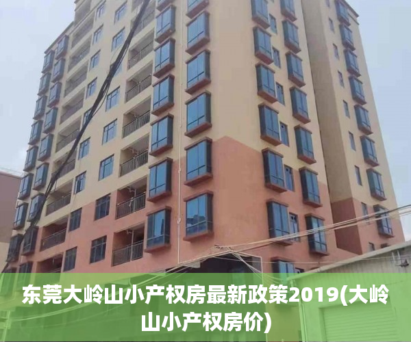 东莞大岭山小产权房最新政策2019(大岭山小产权房价)