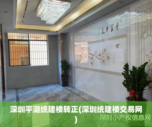 深圳平湖统建楼转正(深圳统建楼交易网) 深圳平湖统建楼转正(深圳统建楼交易网)