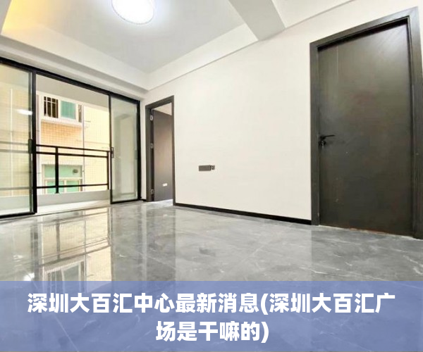 深圳大百汇中心最新消息(深圳大百汇广场是干嘛的) 深圳大百汇中心最新消息(深圳大百汇广场是干嘛的)