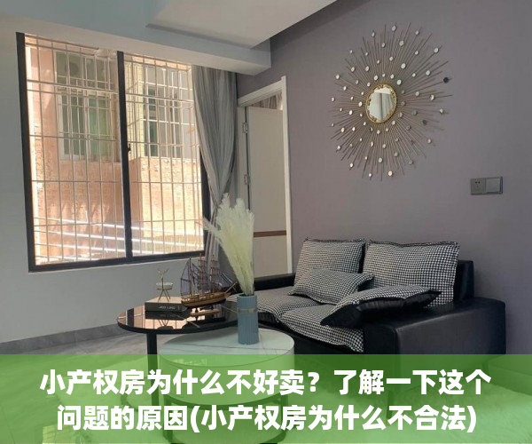 小产权房为什么不好卖？了解一下这个问题的原因(小产权房为什么不合法)