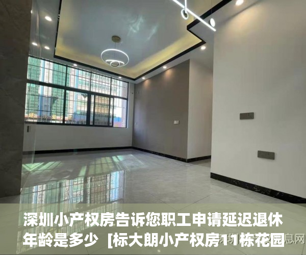 深圳小产权房告诉您职工申请延迟退休年龄是多少  [标大朗小产权房11栋花园小区签:标题seo加词]