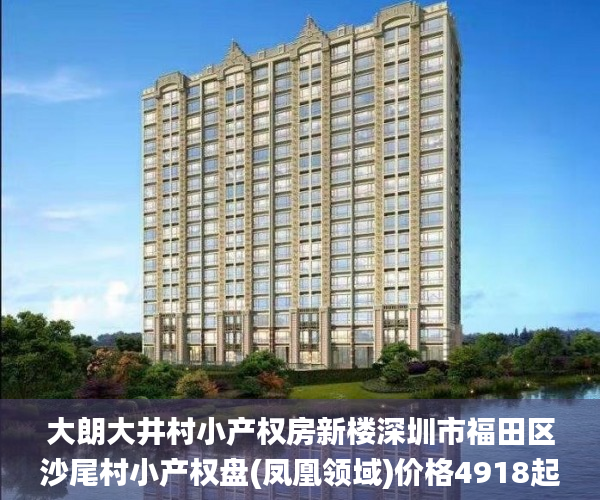 大朗大井村小产权房新楼深圳市福田区沙尾村小产权盘(凤凰领域)价格4918起,银行按揭5年利息3厘小产权房_大朗小产权房