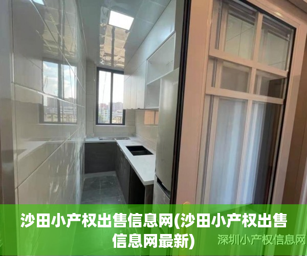 沙田小产权出售信息网(沙田小产权出售信息网最新) 沙田小产权出售信息网(沙田小产权出售信息网最新)