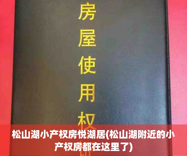 松山湖小产权房悦湖居(松山湖附近的小产权房都在这里了) 松山湖小产权房悦湖居(松山湖附近的小产权房都在这里了)