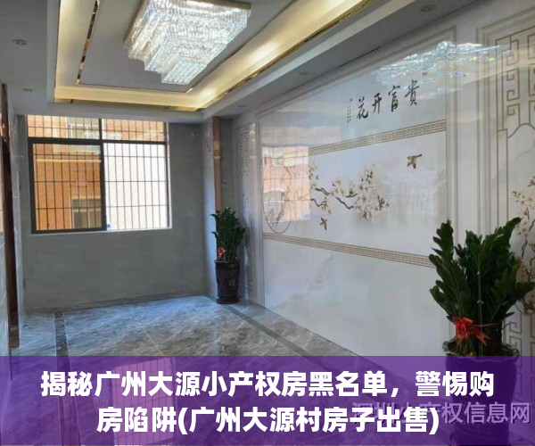 揭秘广州大源小产权房黑名单，警惕购房陷阱(广州大源村房子出售)