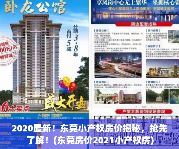 2020最新！东莞小产权房价揭秘，抢先了解！(东莞房价2021小产权房)