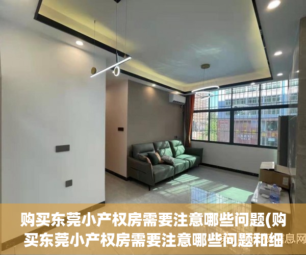 购买东莞小产权房需要注意哪些问题(购买东莞小产权房需要注意哪些问题和细节)