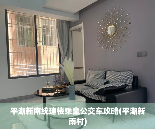 平湖新南统建楼乘坐公交车攻略(平湖新南村)