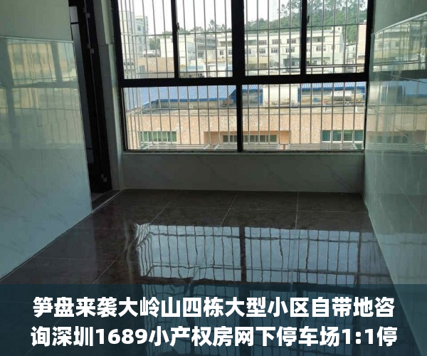 笋盘来袭大岭山四栋大型小区自带地咨询深圳1689小产权房网下停车场1:1停车位   【 美景花园】  深圳的小产权房_大岭