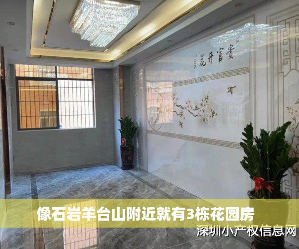 像石岩羊台山附近就有3栋花园房  