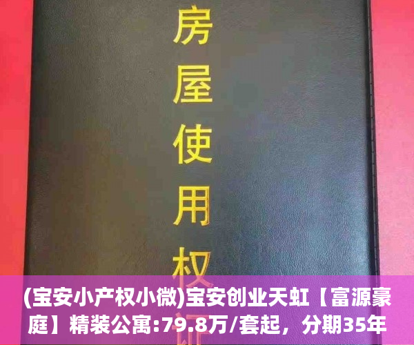 (宝安小产权小微)宝安创业天虹【富源豪庭】精装公寓:79.8万/套起，分期35年