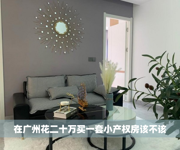 在广州花二十万买一套小产权房该不该