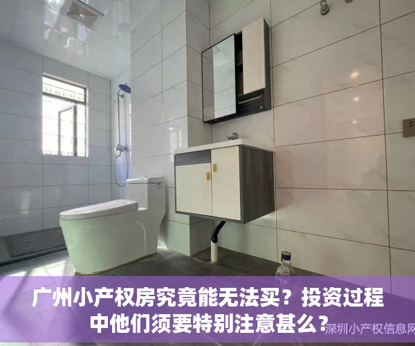 广州小产权房究竟能无法买？投资过程中他们须要特别注意甚么？