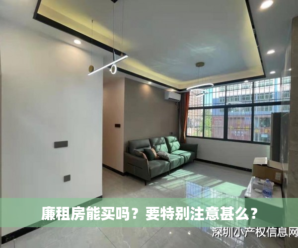 廉租房能买吗？要特别注意甚么？