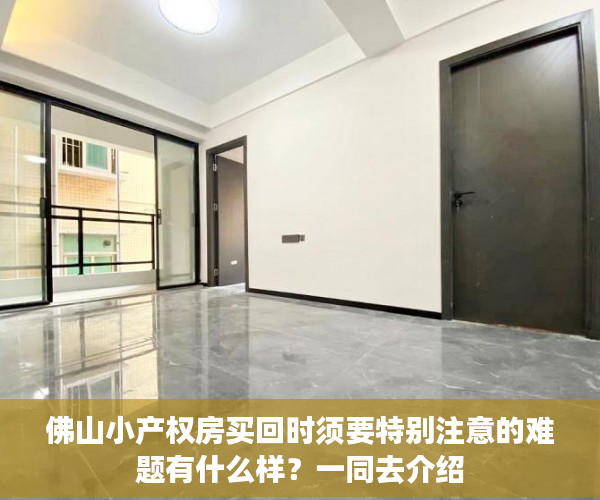 佛山小产权房买回时须要特别注意的难题有什么样？一同去介绍