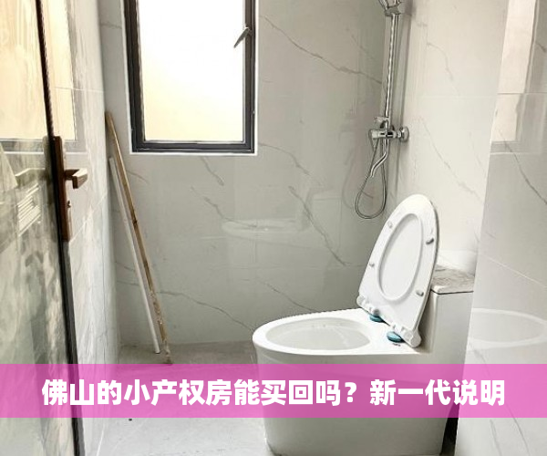 佛山的小产权房能买回吗？新一代说明