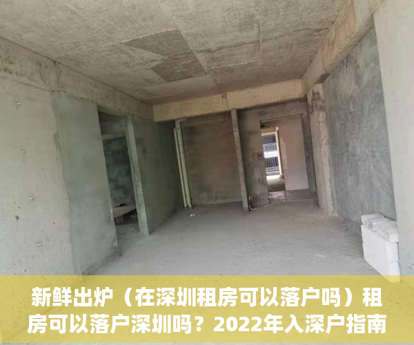 新鲜出炉（在深圳租房可以落户吗）租房可以落户深圳吗？2022年入深户指南（无房产人员必看），深圳租房入户新政策，