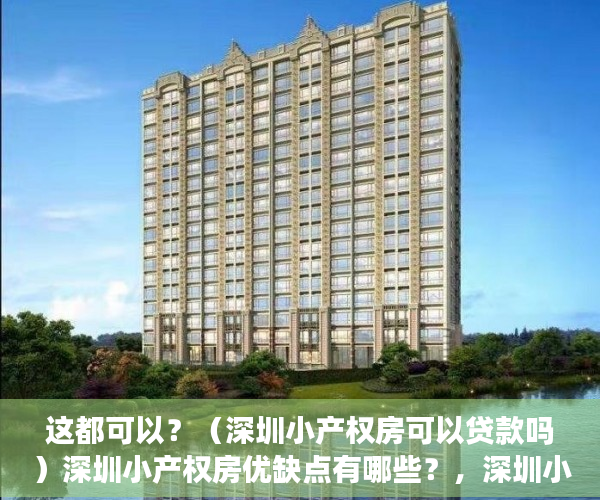 这都可以？（深圳小产权房可以贷款吗）深圳小产权房优缺点有哪些？，深圳小产权房转正被中央叫停，