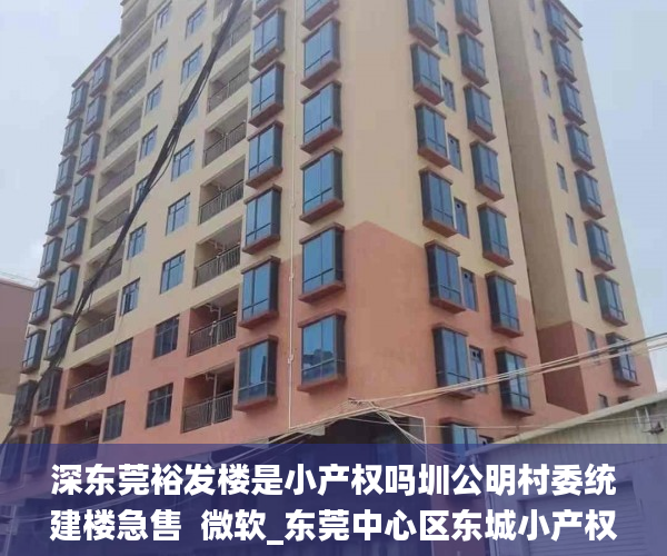 深东莞裕发楼是小产权吗圳公明村委统建楼急售  微软_东莞中心区东城小产权房统建楼