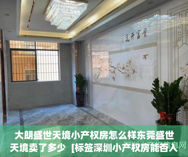 大朗盛世天境小产权房怎么样东莞盛世天境卖了多少  [标签深圳小产权房能否入户:标题seo加词]