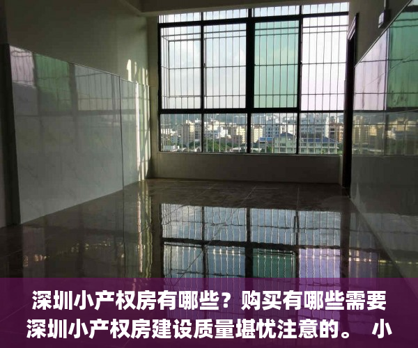 深圳小产权房有哪些？购买有哪些需要深圳小产权房建设质量堪忧注意的。  小产权_小产权房