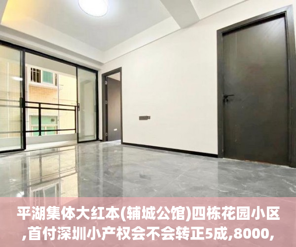 平湖集体大红本(辅城公馆)四栋花园小区,首付深圳小产权会不会转正5成,8000,分期10年利息仅3.6厘平湖_公馆