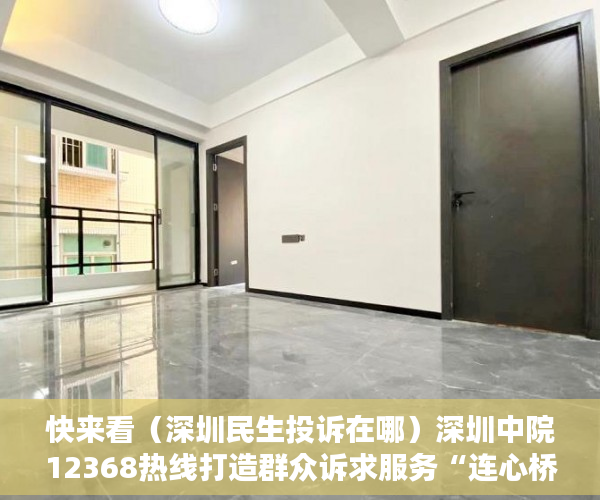 快来看（深圳民生投诉在哪）深圳中院12368热线打造群众诉求服务“连心桥”，深圳民生投诉频道，