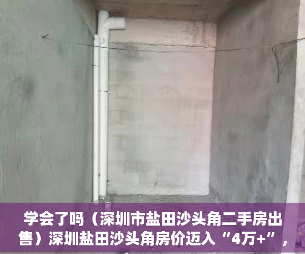 学会了吗（深圳市盐田沙头角二手房出售）深圳盐田沙头角房价迈入“4万+”，最贵的小区均价超过11万平，深圳市盐田沙头角二手房价格，